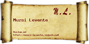 Muzsi Levente névjegykártya