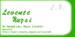 levente muzsi business card